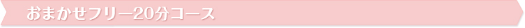 おまかせフリー20分コース
